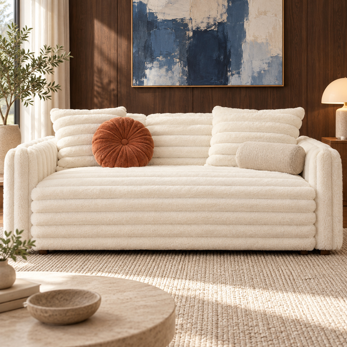 Cloud Rib Plush Sofa Cover