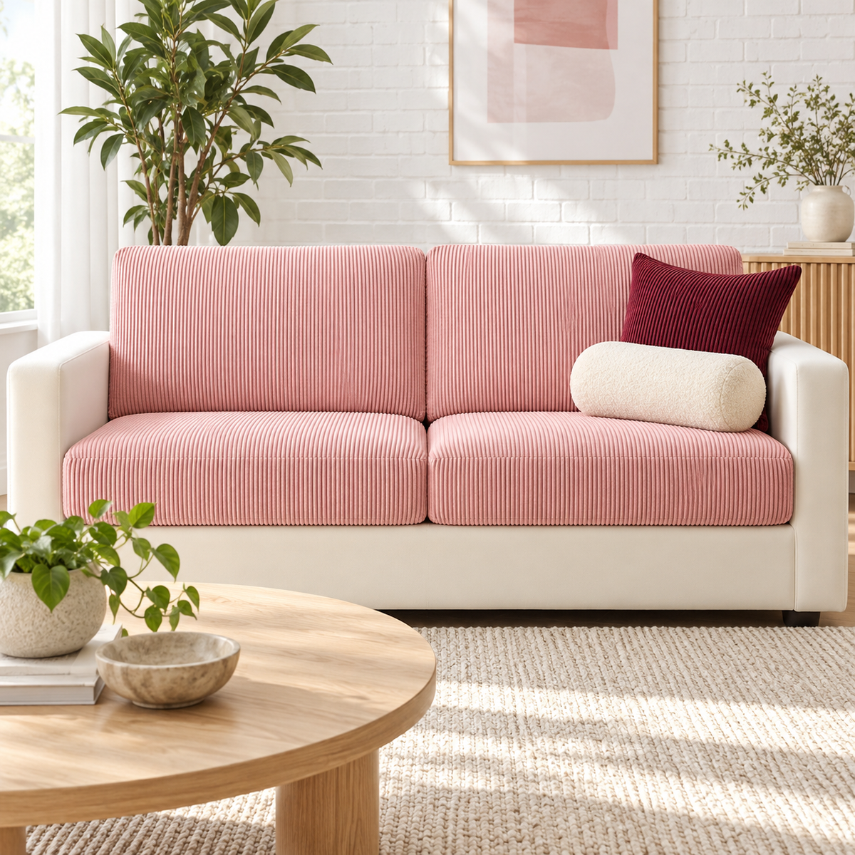 Cozy Ribbed Corduroy Sofa Cover