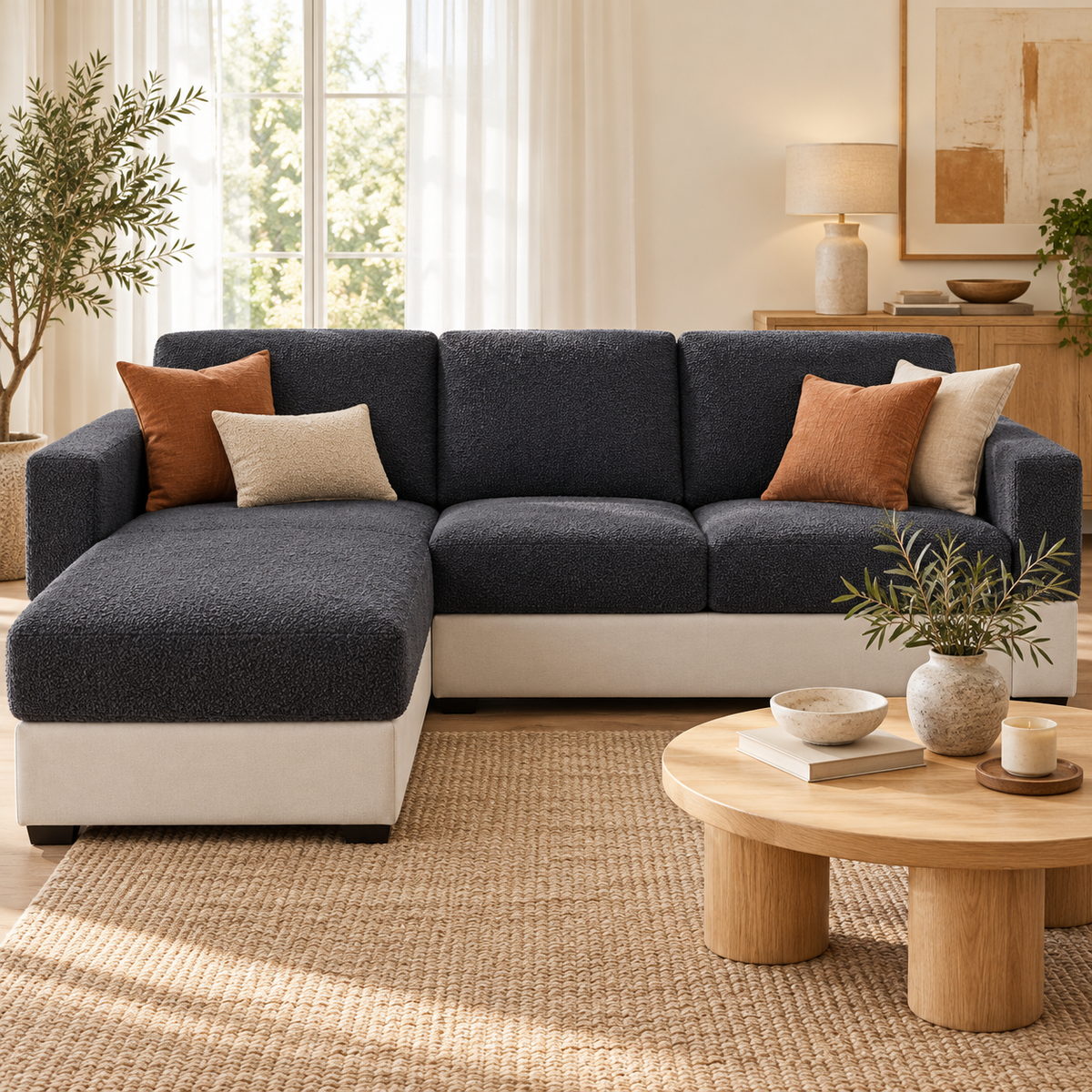 Cozy Pebble Stretch Sofa Cover