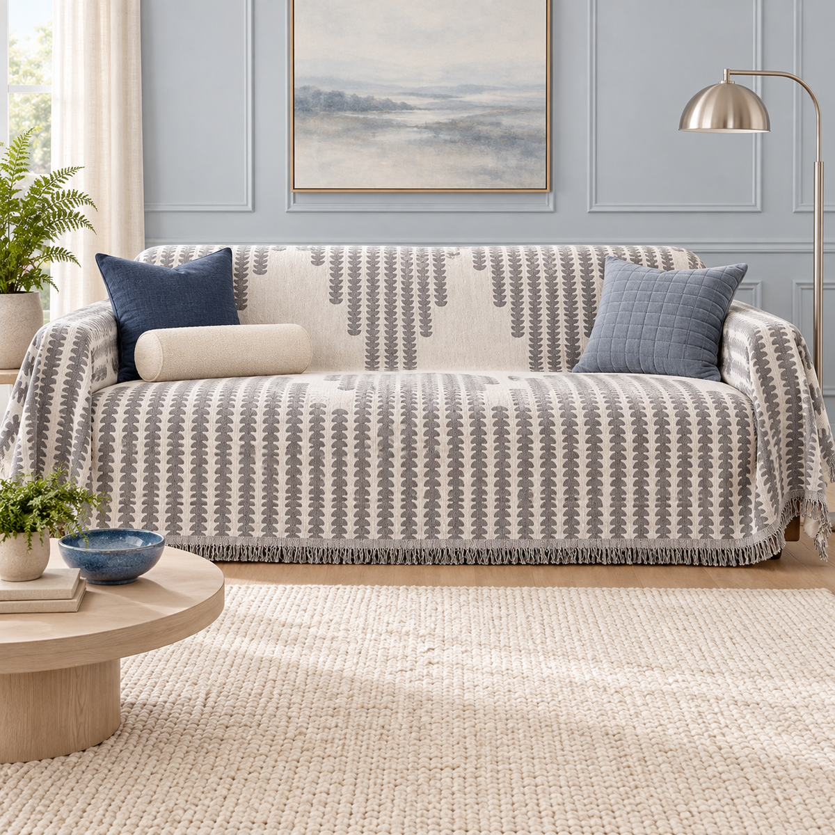 Cozy Reversible Chenille Sofa Cover